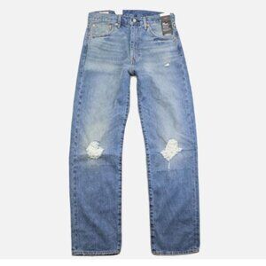 New Levi's  W33 L34 50'S STRAIGHT FIT MEN'S JEANS Selvedge  Cotton Hemp Blend